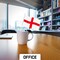 G128 30 Pack Handheld England English Stick Flags | 4x6 In | Printed 150D Polyester, Country Flag, Solid Plastic Stick, Spear White Tip